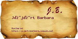 Jójárt Barbara névjegykártya